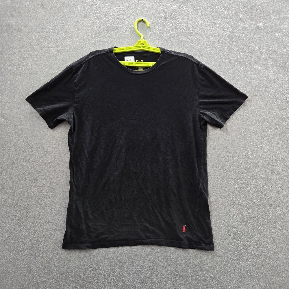 Polo Ralph Lauren Men Shirt XL Black Embroidered‎ Logo Slim Short Sleeve
